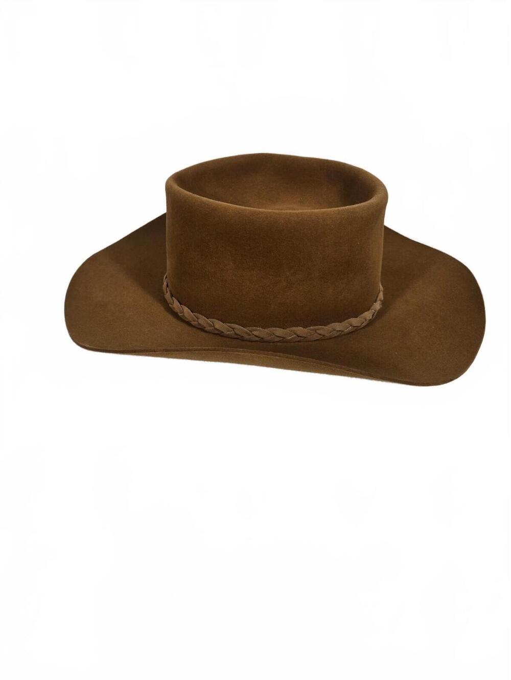 VTG 70s Resistol Nevada S180 Clay Fur Felt Cowboy Hat Size 6 7/8